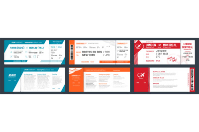 Airplane tickets. Airline ticket template with passenger name&2C; aircraf