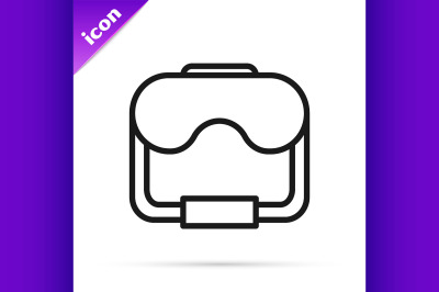 Black line Diving mask icon isolated on white background. Extreme spor