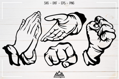 Crosshatch Hand - Hand Gesture Svg Design