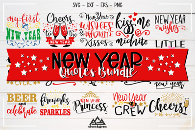 New Year Quotes Bundle Svg Design