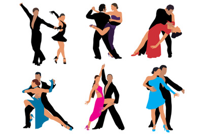 Dancing couples colour