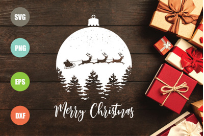 Merry Christmas SVG, Christmas Ornament SVG