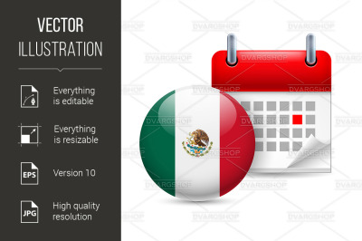 Icon of National Day in Mexico