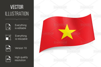 State flag of Vietnam.