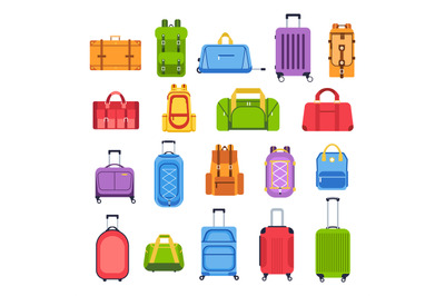 Luggage bags. Baggage handbag for trip, tourism and vacation, travel s