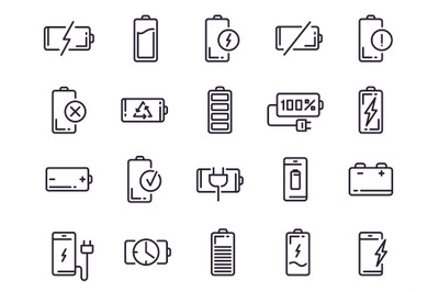 Powered charge icon. Battery charging, smartphone power level, electri