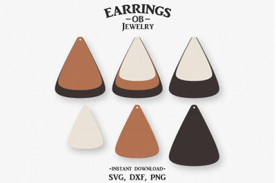Earring Svg, Stacked Earrings, Teardrop, Cut File