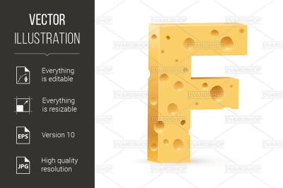 Letter made of Cheese