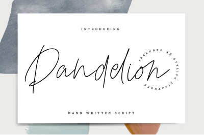 Dandelion - Stylish script.