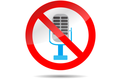 Icon ban microphone