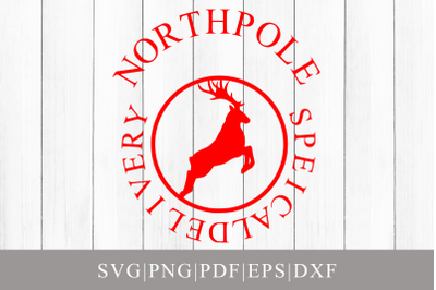 North Pole Special Delivery Christmas SVG Cut File For Cricut