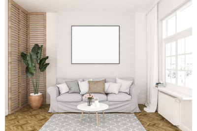 Interior scene - artwork background - frame mockup