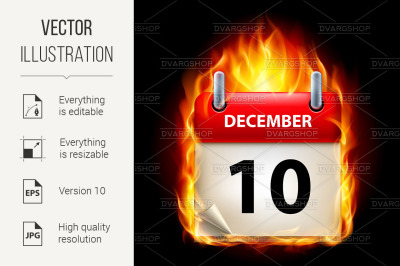 Burning calendar