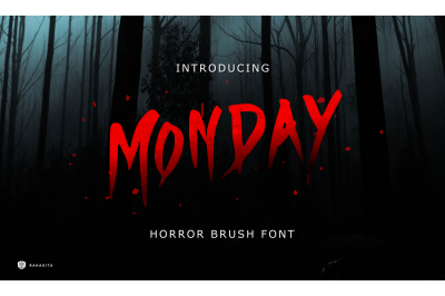 Monday - Horror brush font
