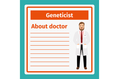 Medical notes about geneticist