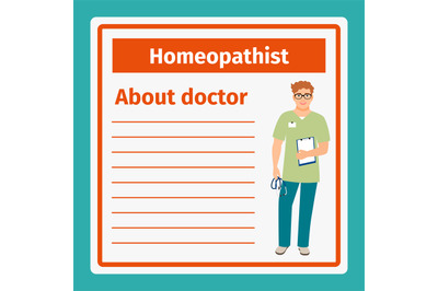 Medical notes about homeopathist