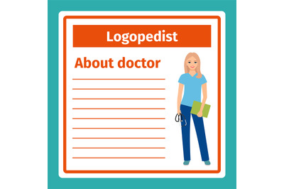 Medical notes about logopedist