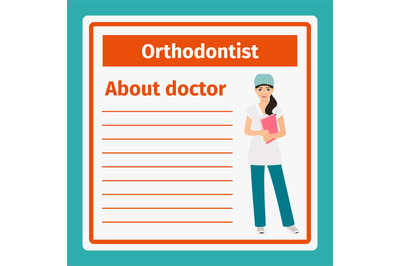 Medical notes about orthodontist