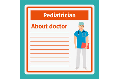 Medical notes about pediatrician