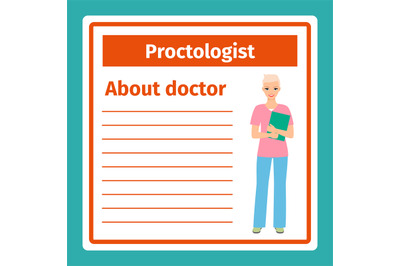 Medical notes about proctologist