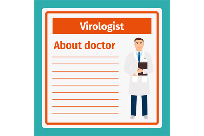 Medical notes about virologist