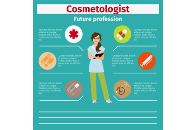 Future profession cosmetologist infographic