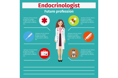 Future profession endocrinologist infographic