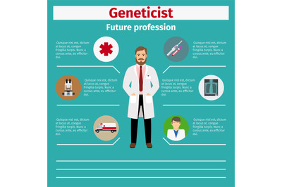 Future profession geneticist infographic