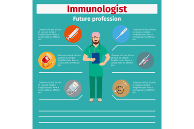 Future profession immunologist infographic