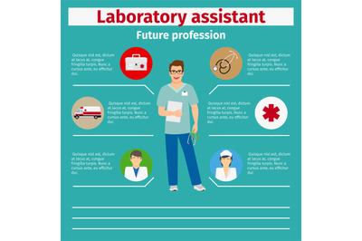 Future profession laboratory assistant infographic