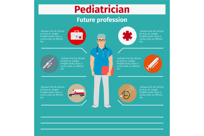 Future profession pediatrician infographic