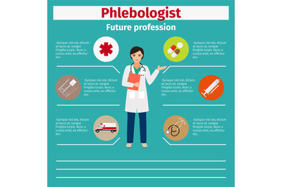 Future profession phlebologist infographic