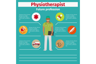 Future profession physiotherapist infographic