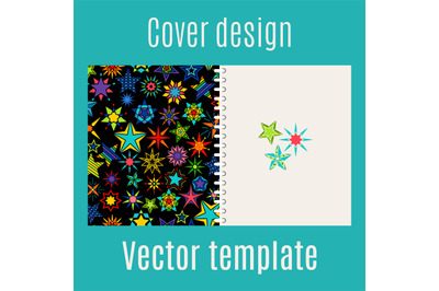 Cover design with kaleidoscope stars