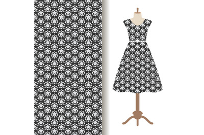 Womens dress fabric starry pattern