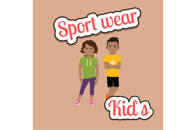 African children in sport wear style