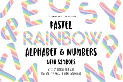 Pastel Rainbow Alphabet Digital Clip At Letters