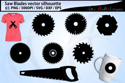 Saw blades svg silhouette / saw blade vector