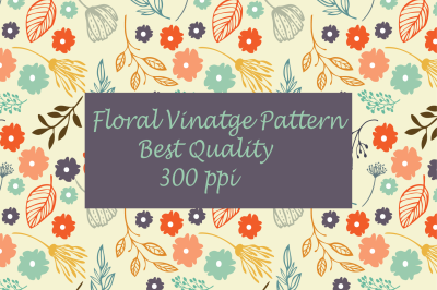 Floral Vintage Herbs Pattern