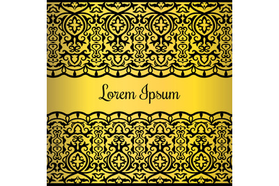 Gold lace style card design