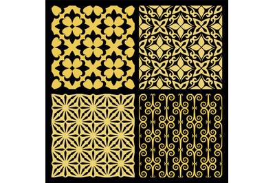 Golden spanish traditional kitchen tiles