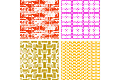 Colorful african ethnic pattern set