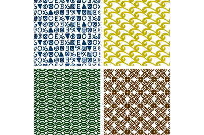 Traditional print colorful seamless patterns