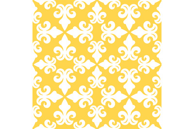 Yellow french ornamental ceramic tile