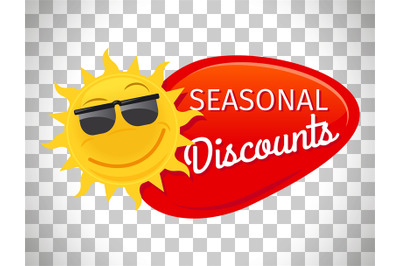 Summer sale label seasonal discount