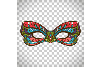 Colored mask in butterfly colors