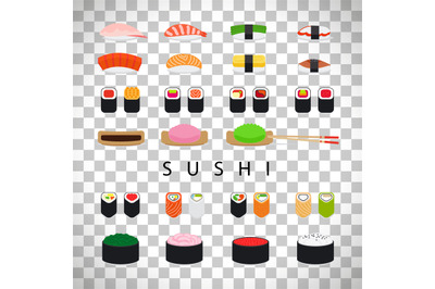 Japanese food sushi set