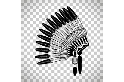 American Indian feathers war bonnet