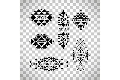 Tribal logo set on transparent background