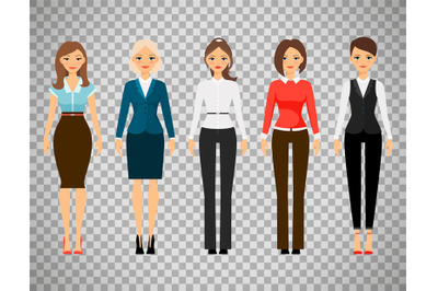 Women in office dress code clothes